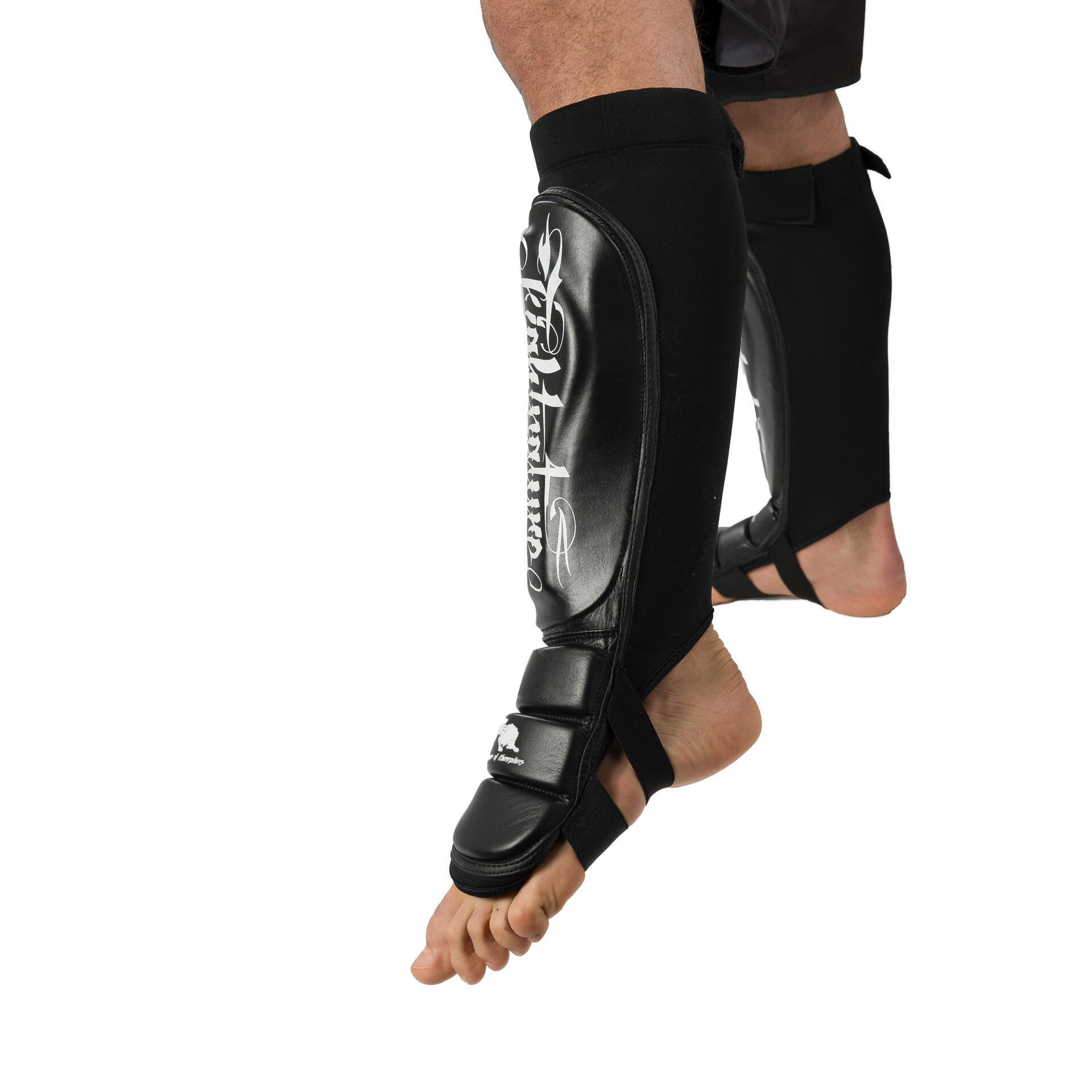 Protezioni in pelle per tibie e collo del piede mma Fightnature 3/4