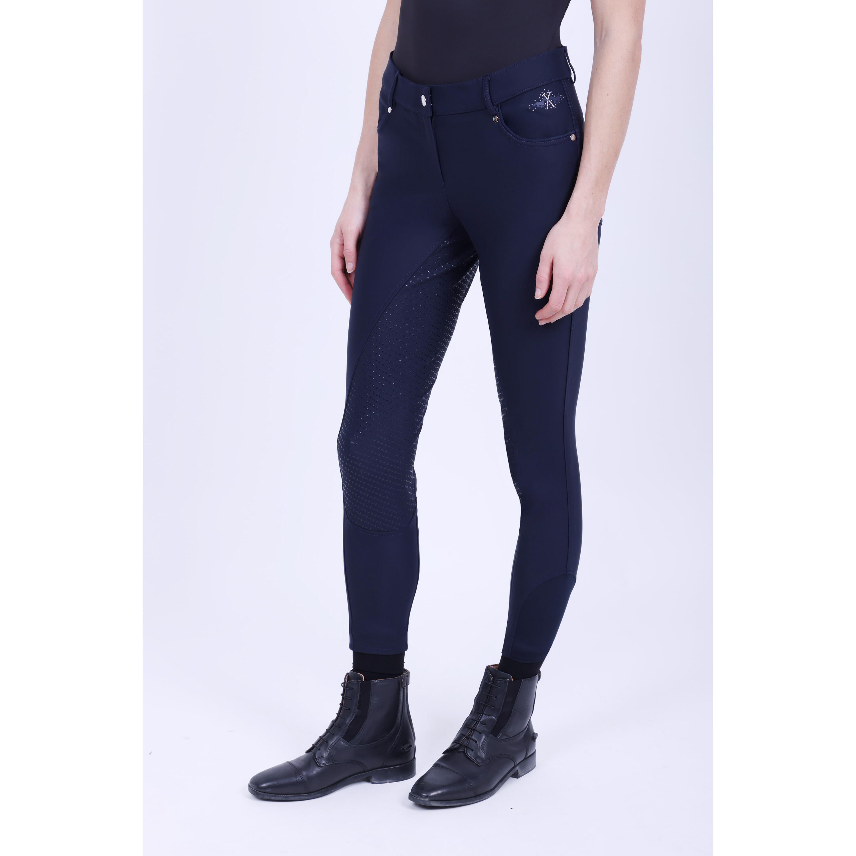 Pantaloni da equitazione full grip da donna HV Polo Ellen 3/4