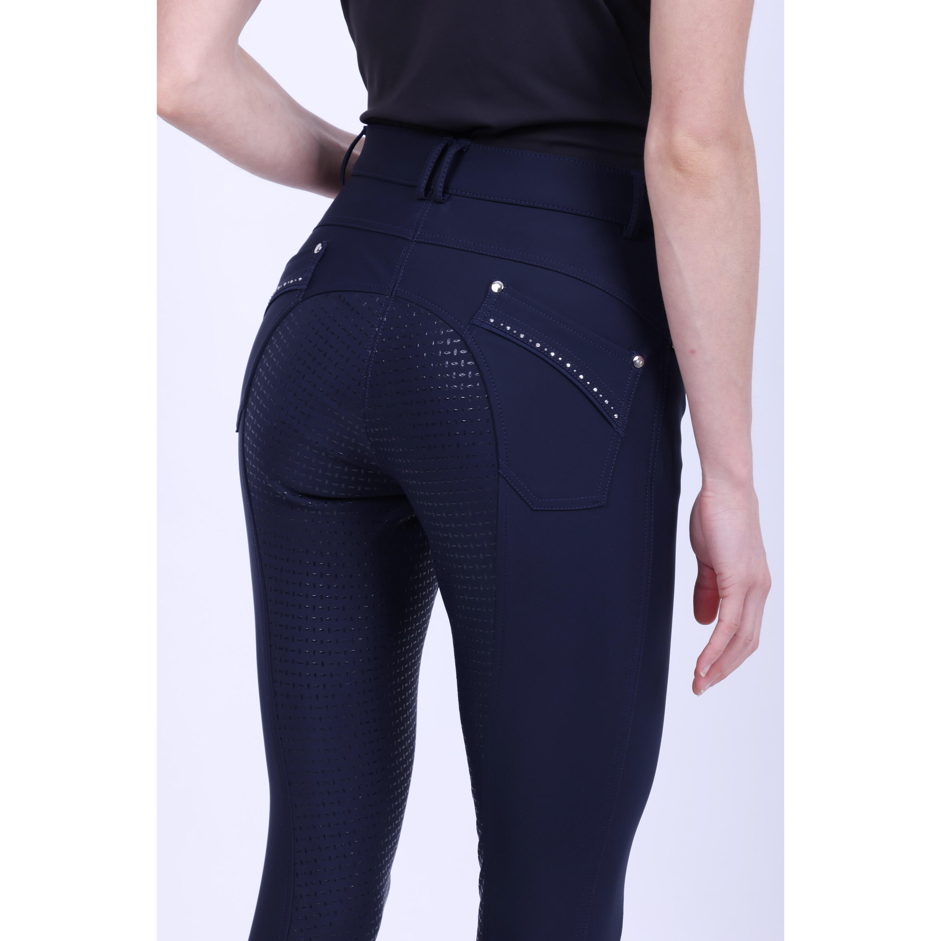 Pantaloni da equitazione full grip da donna HV Polo Ellen 4/4