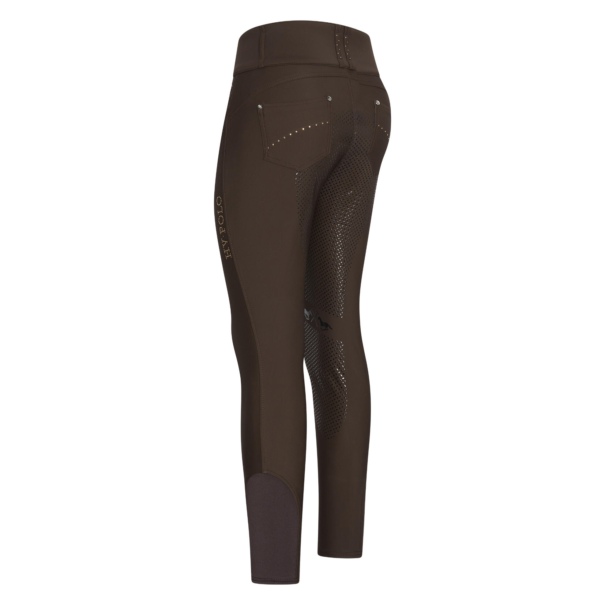 Pantaloni da equitazione full grip da donna HV Polo Elena 2/3