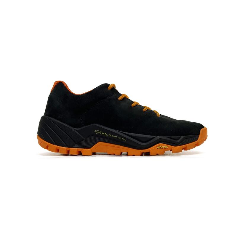 Pantofi sport S-KARP Daily RS, negru/portocaliu, piele, talpa Vibram RollinGait