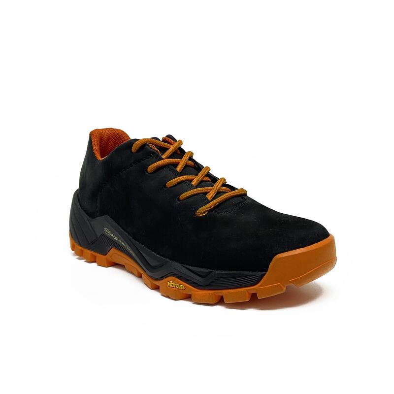 Pantofi sport S-KARP Daily RS, negru/portocaliu, piele, talpa Vibram RollinGait
