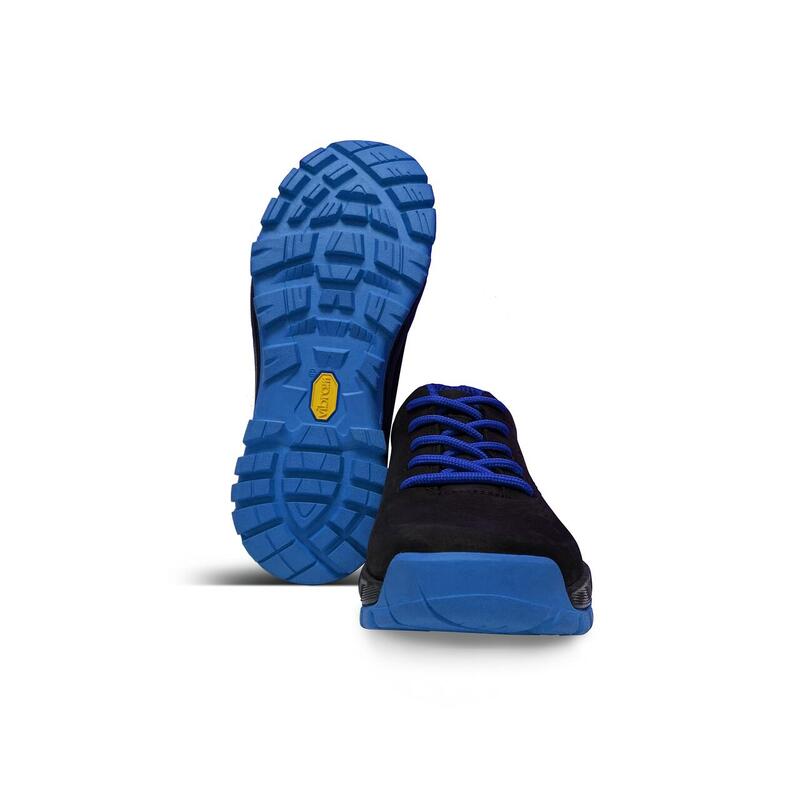 Pantofi sport S-KARP Daily RS, negru/albastru, piele, talpa Vibram RollinGait