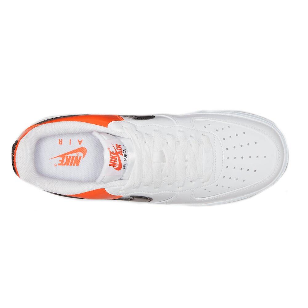 Chaussures Nike Air Force 1 07 blanc et orange pour homme 2/7