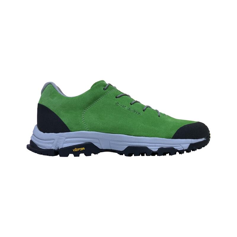 Pantofi sport S-KARP Travel, verde grass, piele naturala, talpa Vibram