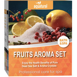 Aquatural Fruits Aroma Set - Badzout met Fruit Aroma's & Dode Zeezout - Sinaasap