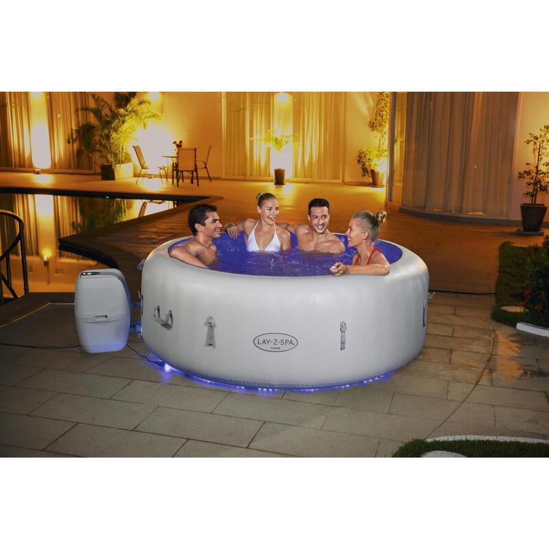 Bestway Lay-Z-Spa Paris Airjet LED + Aquatural Cristaux d'Arôme 6 x 350g