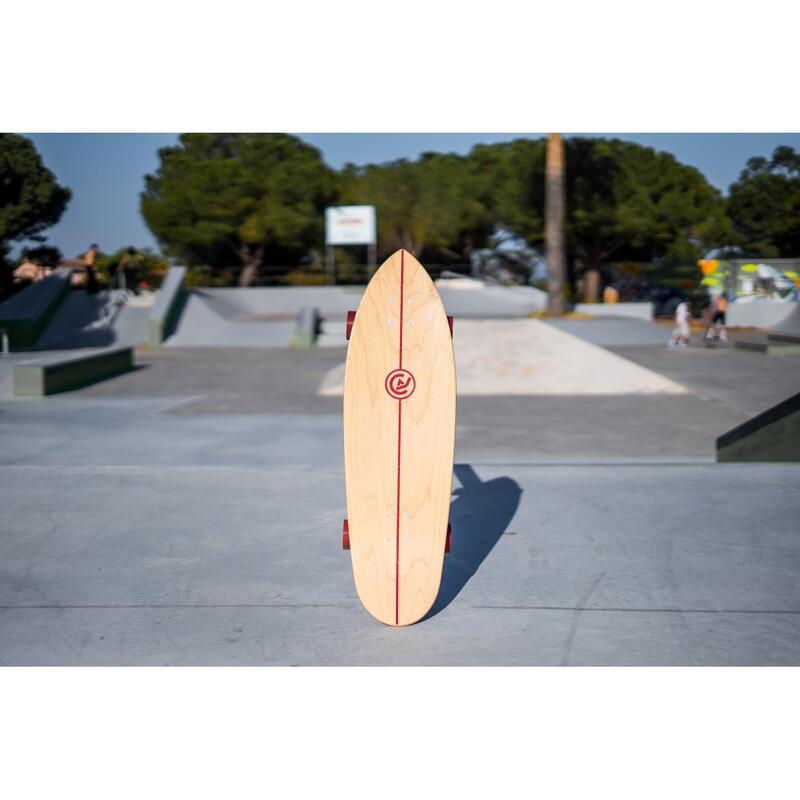 Surfskate Nova 33.5" 85x26 cm rot - Skateboard - Radstand 42cm - Haftend