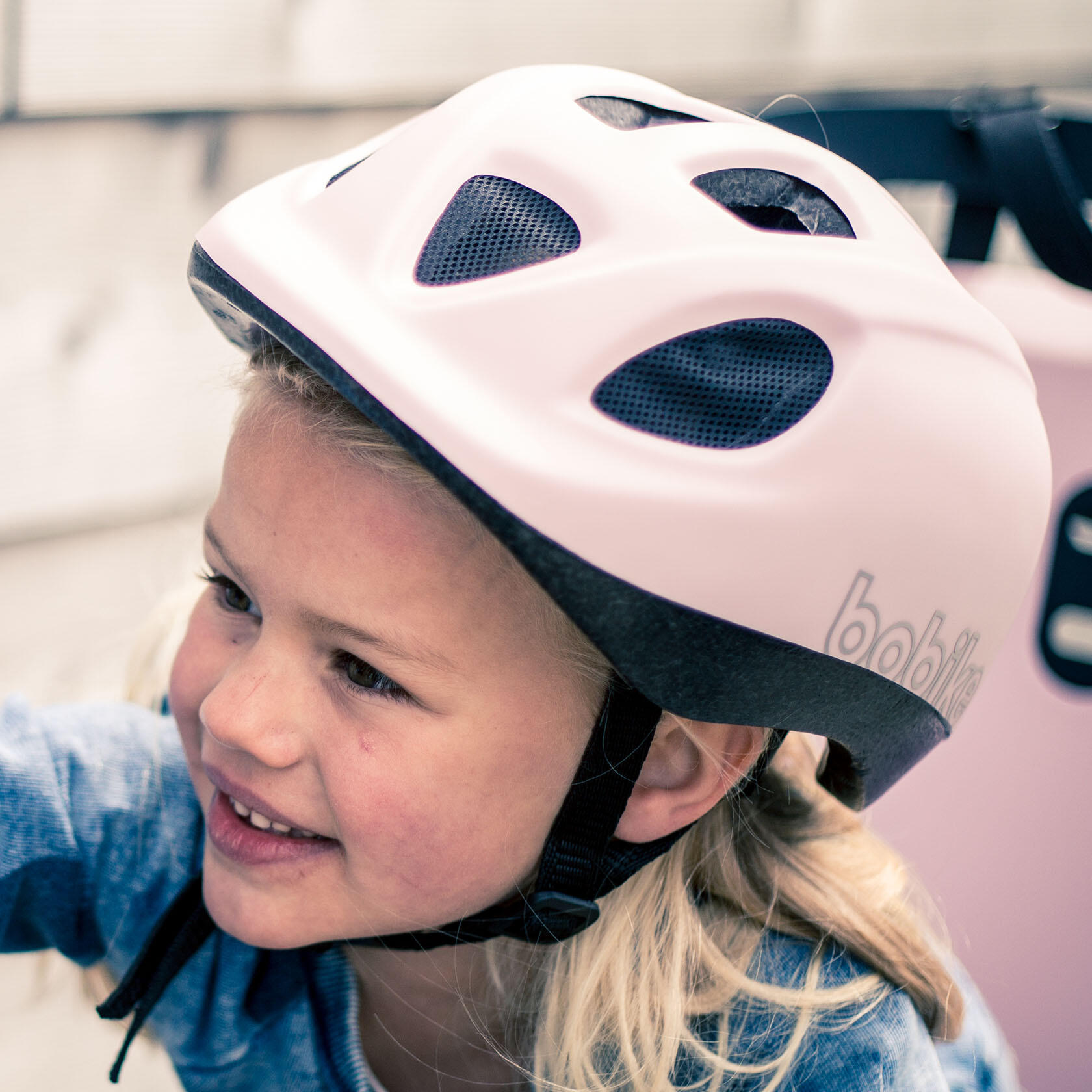 Casco Junior versatile per Bicicletta & Sport GO Rosa Zucchero Filato 7/8