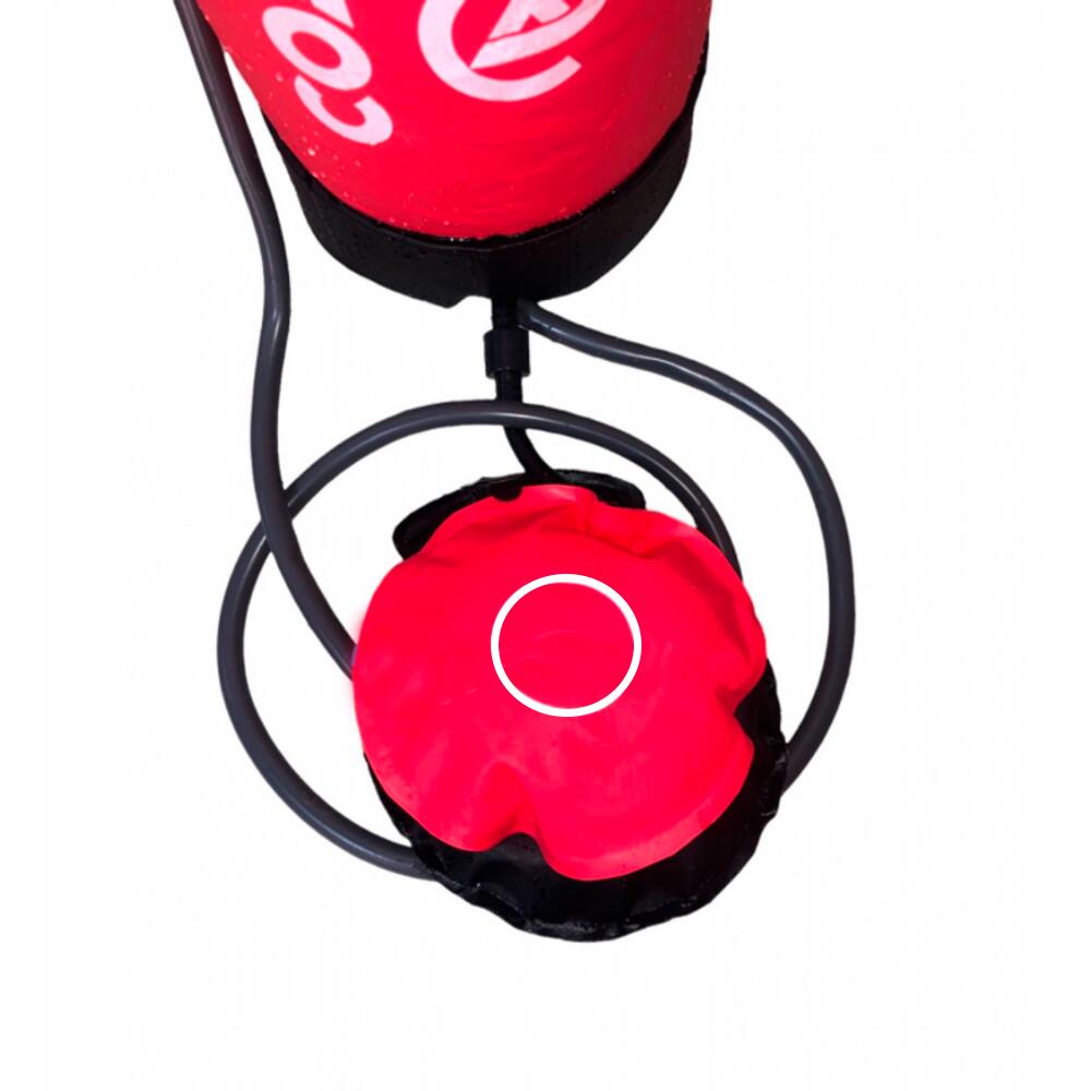 Draagbare buitendouche op zonne-energie - 11 L - PVC en latex - Rood 3/4