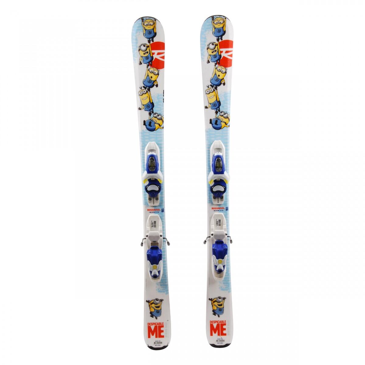 RECONDITIONNE - Ski Junior Rossignol Despicable Me Minion + Fixations 1/5