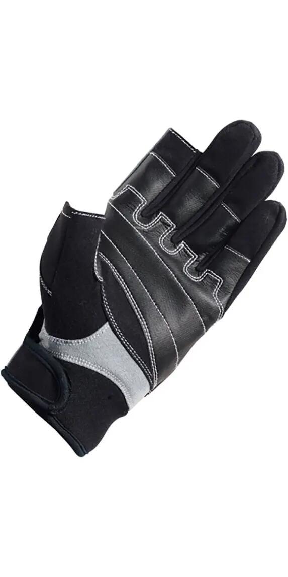 Gants Longs Trois Doigts Noir - Adulte 3/5