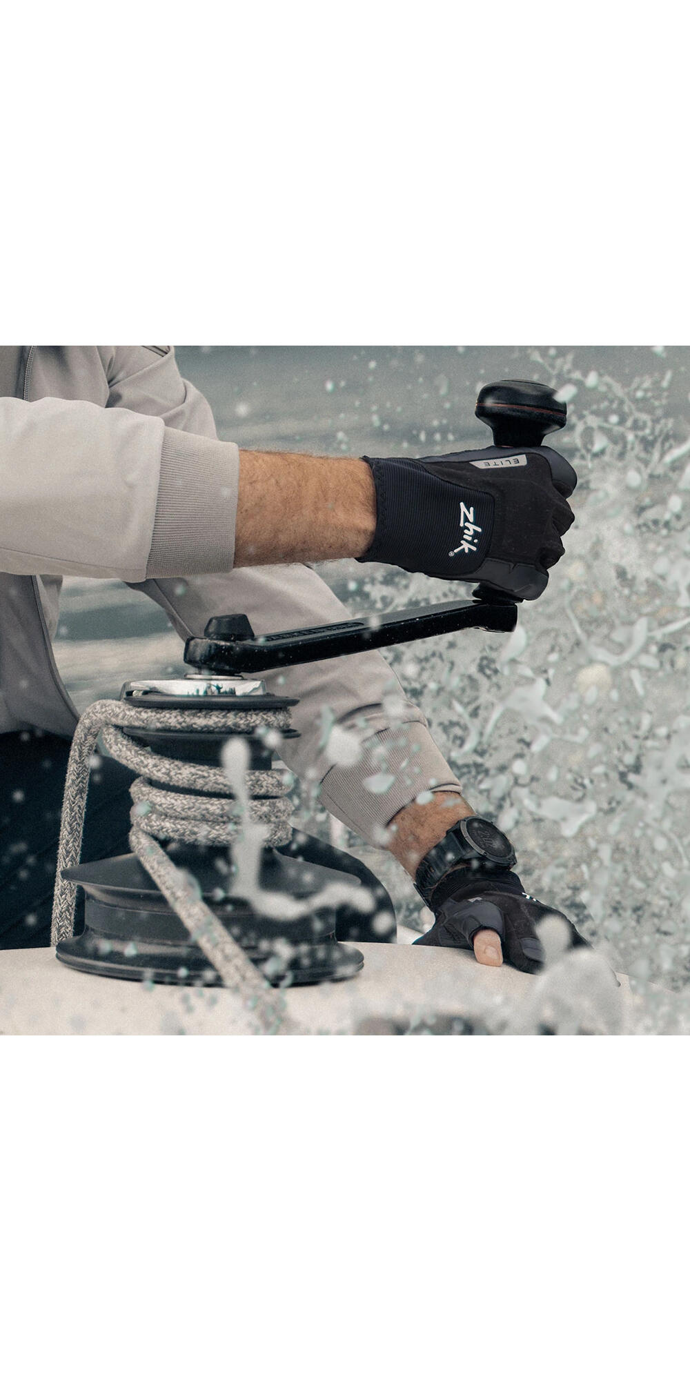 Elite Gants Demi-doigts - Anthracite 3/3