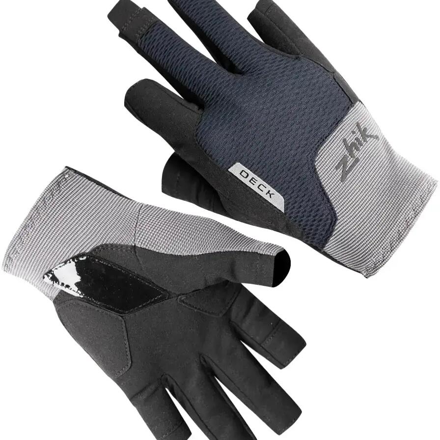 Deck Gloves Short-fingered Sailing Gloves for Men/Women, Grey