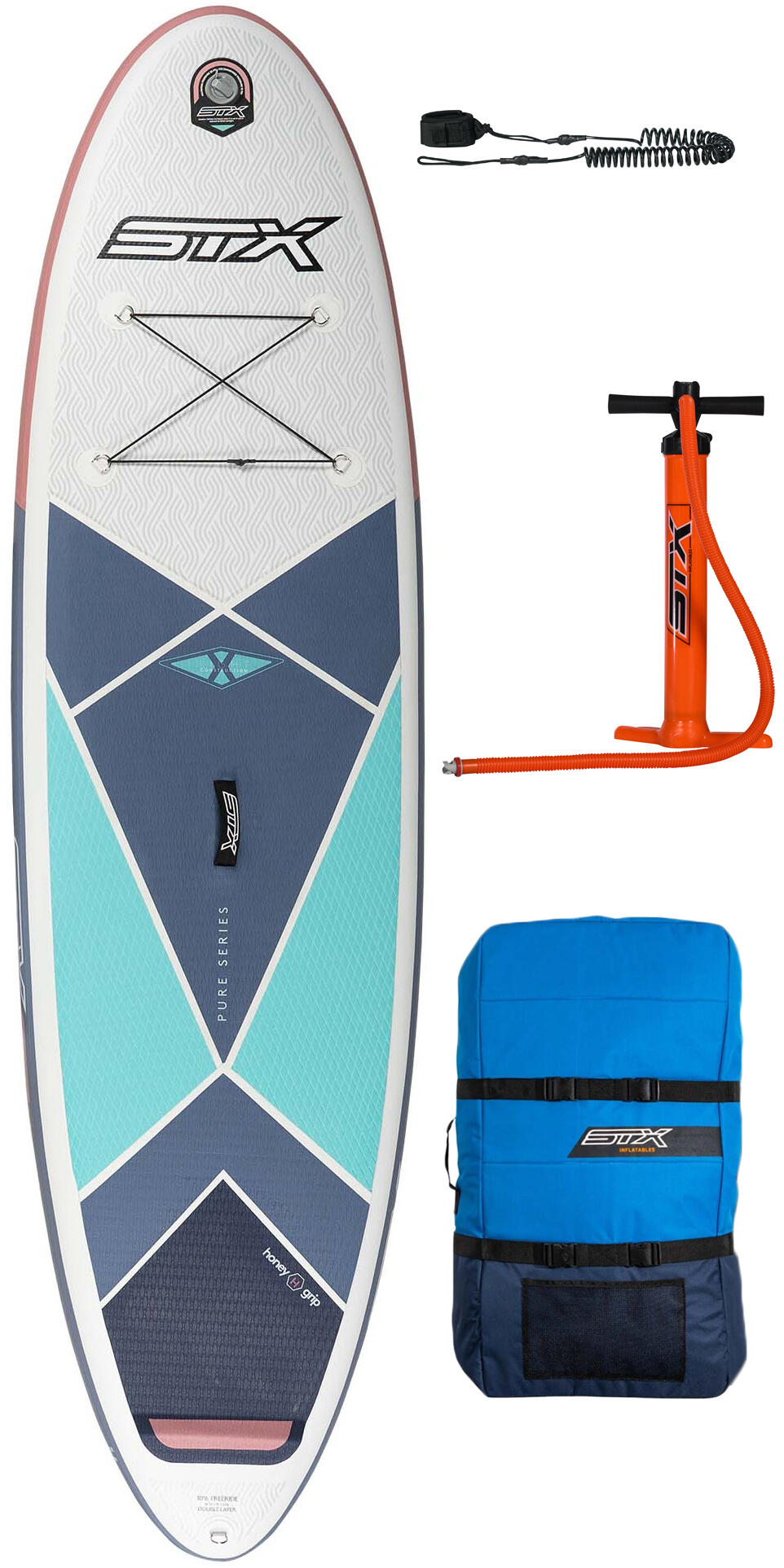 STX Nafukovací paddleboard SUP Pure Freeride 10'6'' NAVY/ROSE