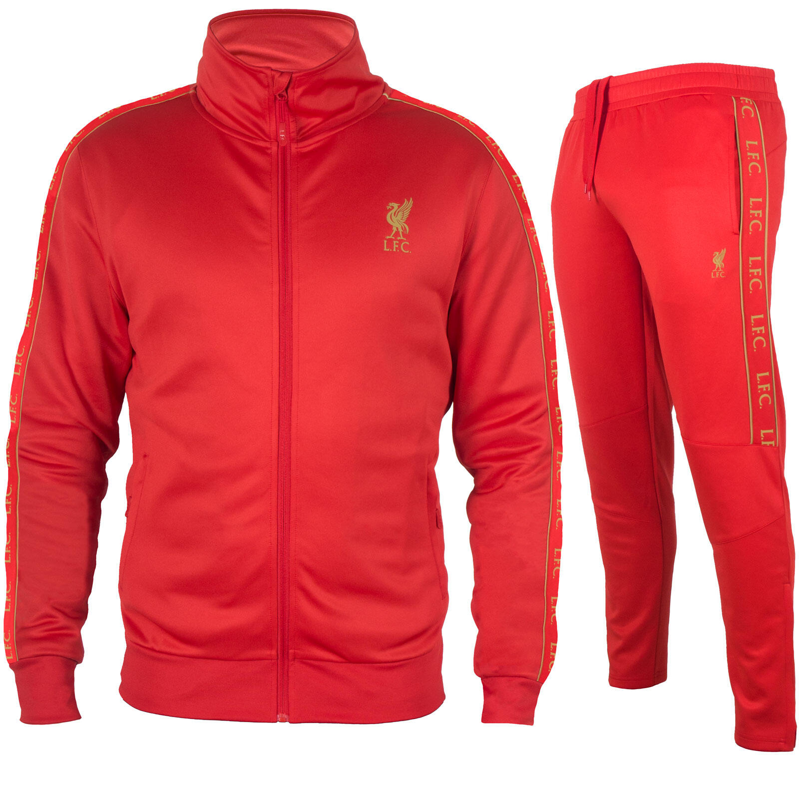 Liverpool FC Mens Tracksuit Poly Jacket & Pants Set OFFICIAL Football Gift 1/7