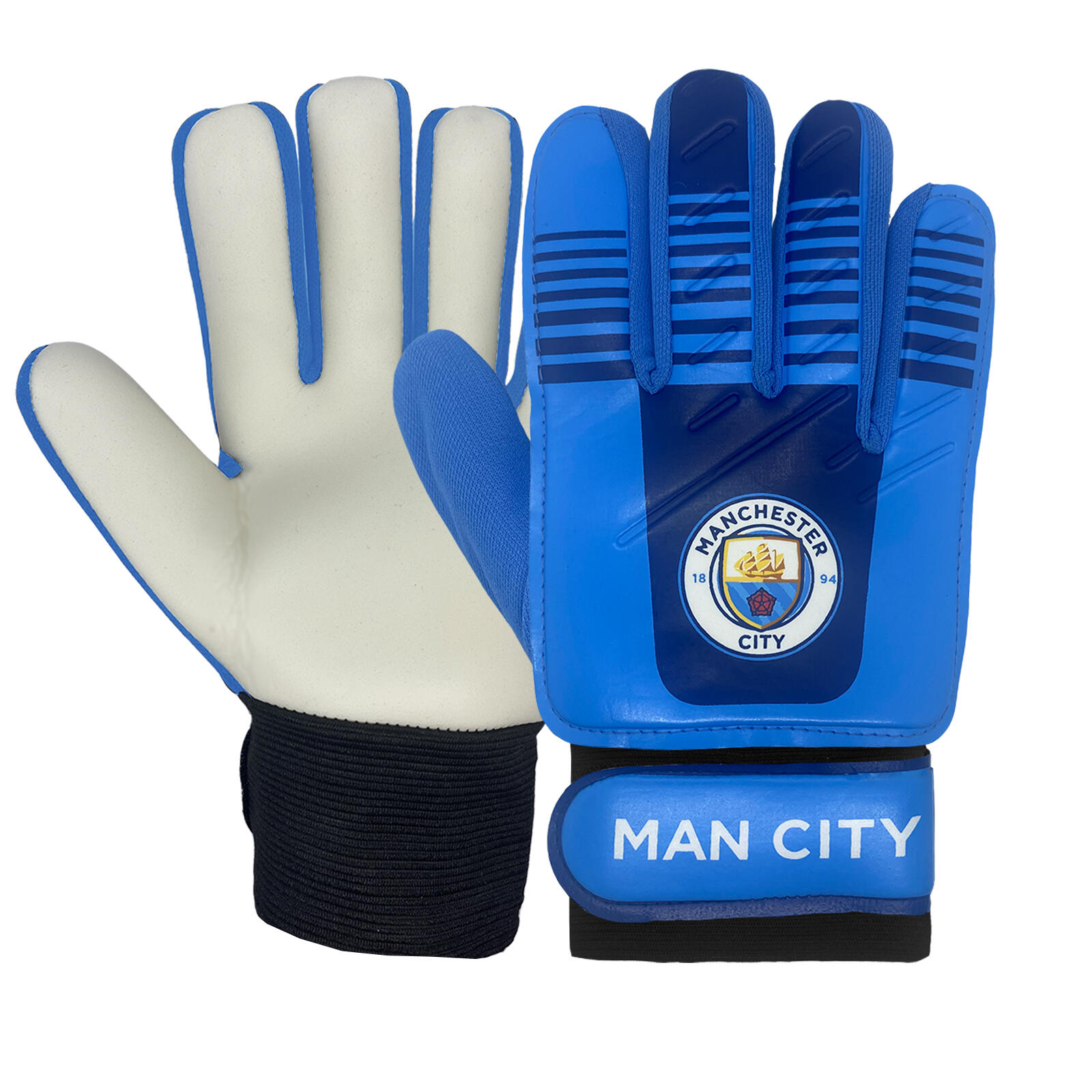 Manchester City Boys Gloves Goalie Goalkeeper Kids Youths OFFICIAL Football Gift 1/5