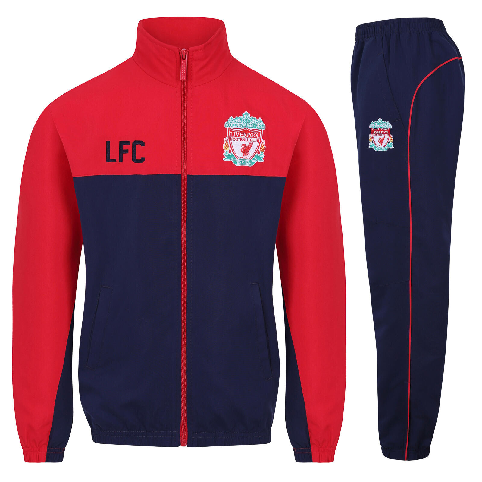 LIVERPOOL FC Liverpool FC Boys Tracksuit Jacket & Pants Set Kids OFFICIAL Football Gift