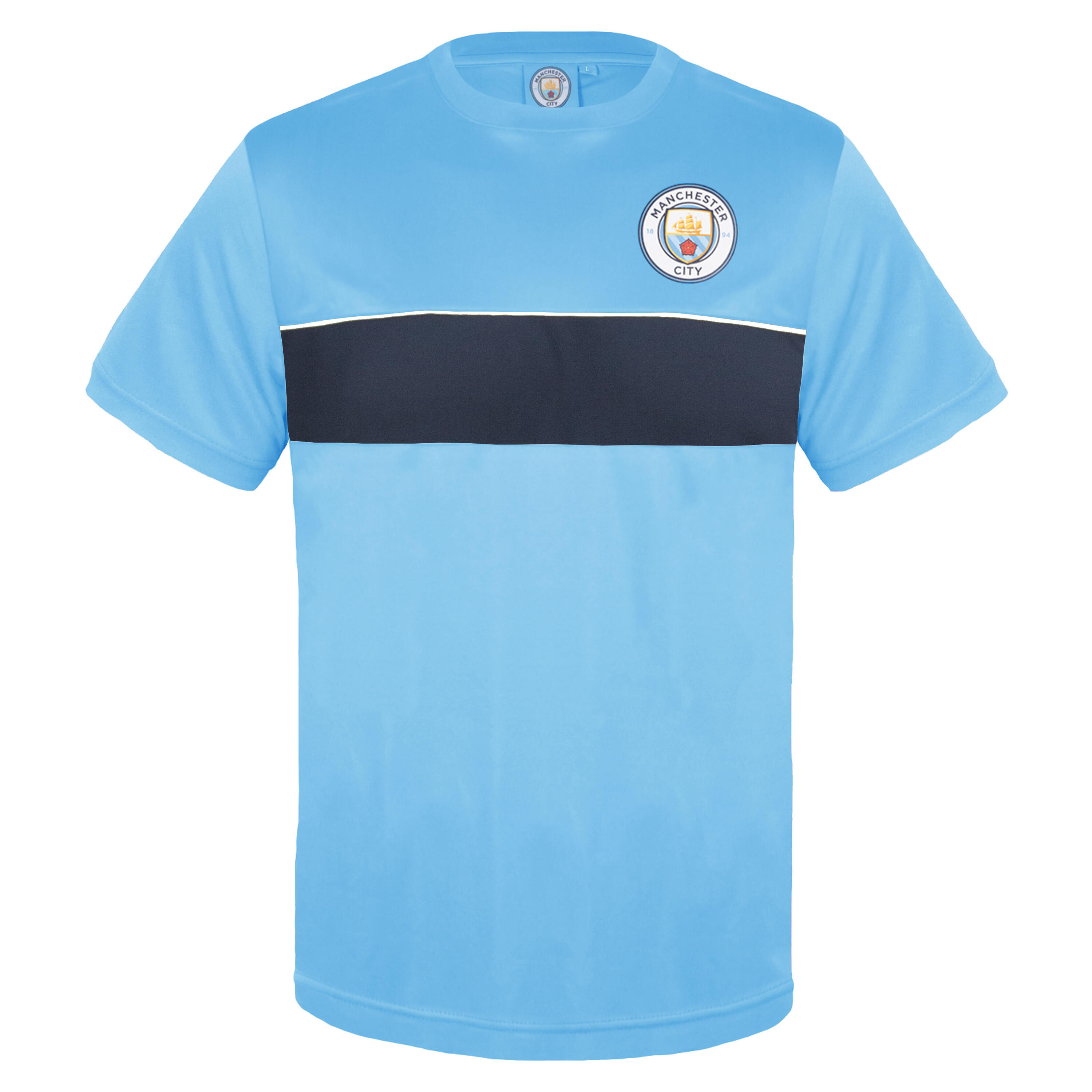 MANCHESTER CITY Manchester City Mens T-Shirt Poly Training Kit OFFICIAL Football Gift