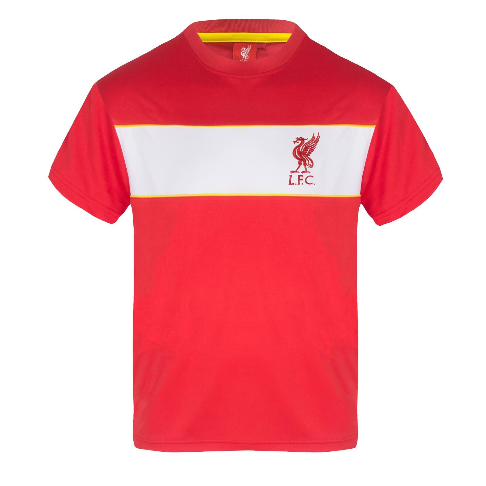 LIVERPOOL FC Liverpool FC Boys T-Shirt Poly Training Kit Kids OFFICIAL Football Gift
