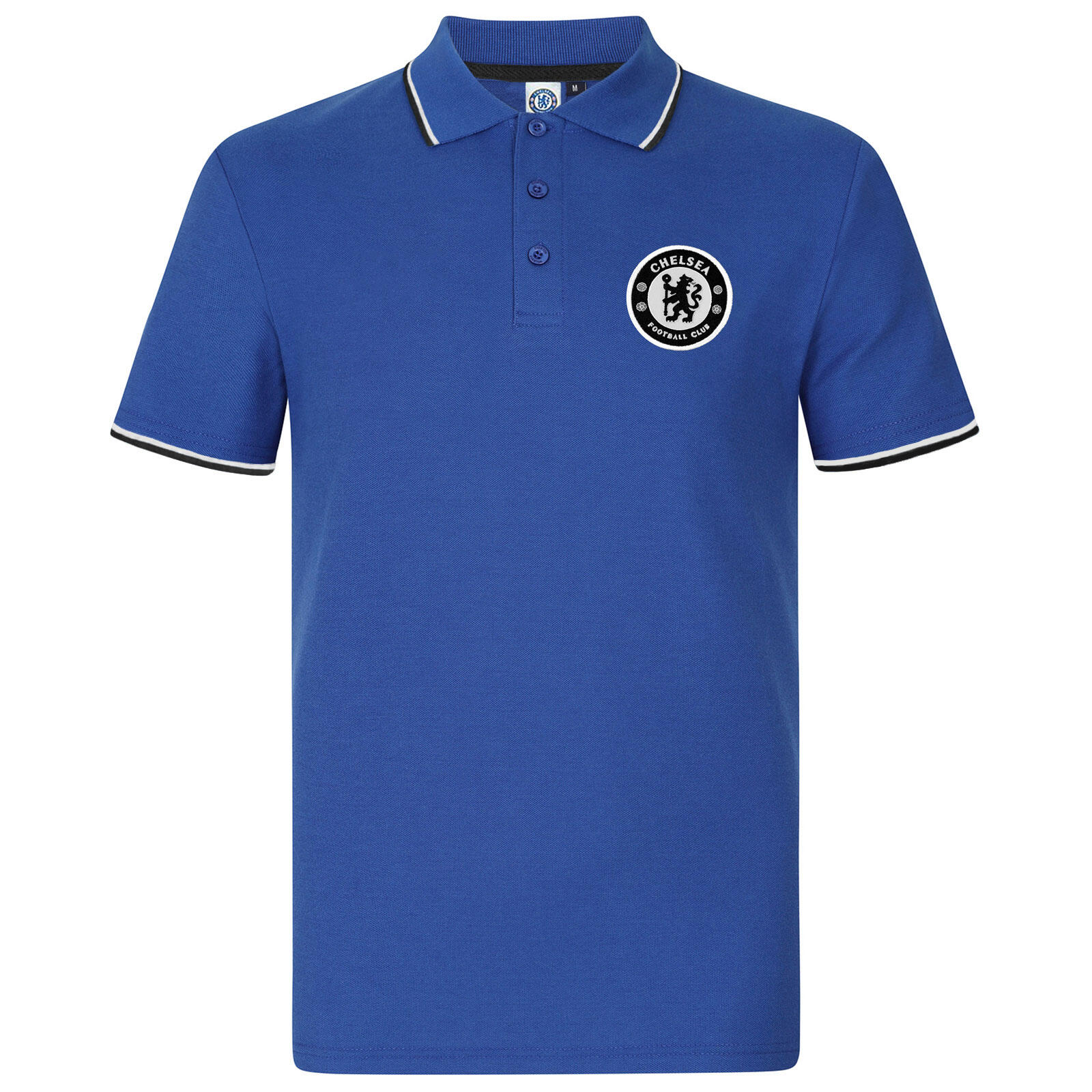 CHELSEA Chelsea FC Boys Polo Shirt Crest Kids OFFICIAL Football Gift