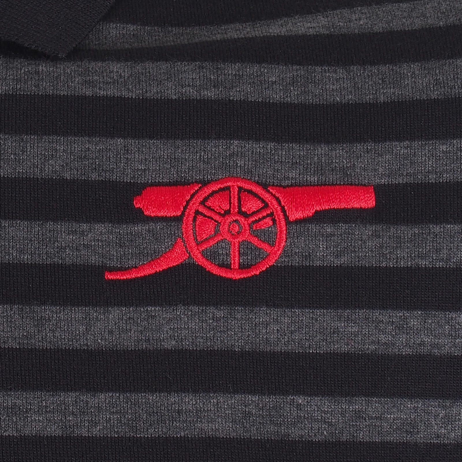 Arsenal FC Mens Polo Shirt Striped Marl Yarn Dye OFFICIAL Football Gift 2/2