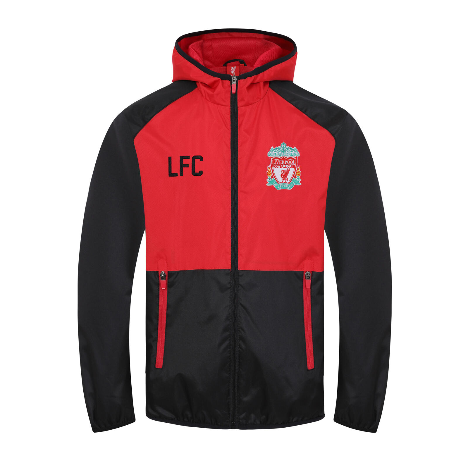 LIVERPOOL FC Liverpool FC Boys Jacket Shower Windbreaker Kids OFFICIAL Football Gift