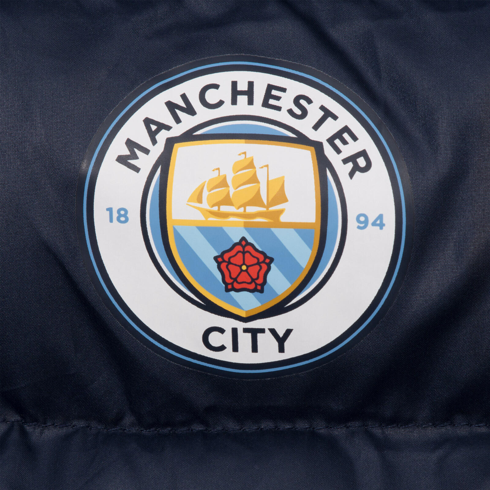 Manchester City Boys Jacket Hooded Winter Quilted Kids OFFICIAL Football Gift 2/5