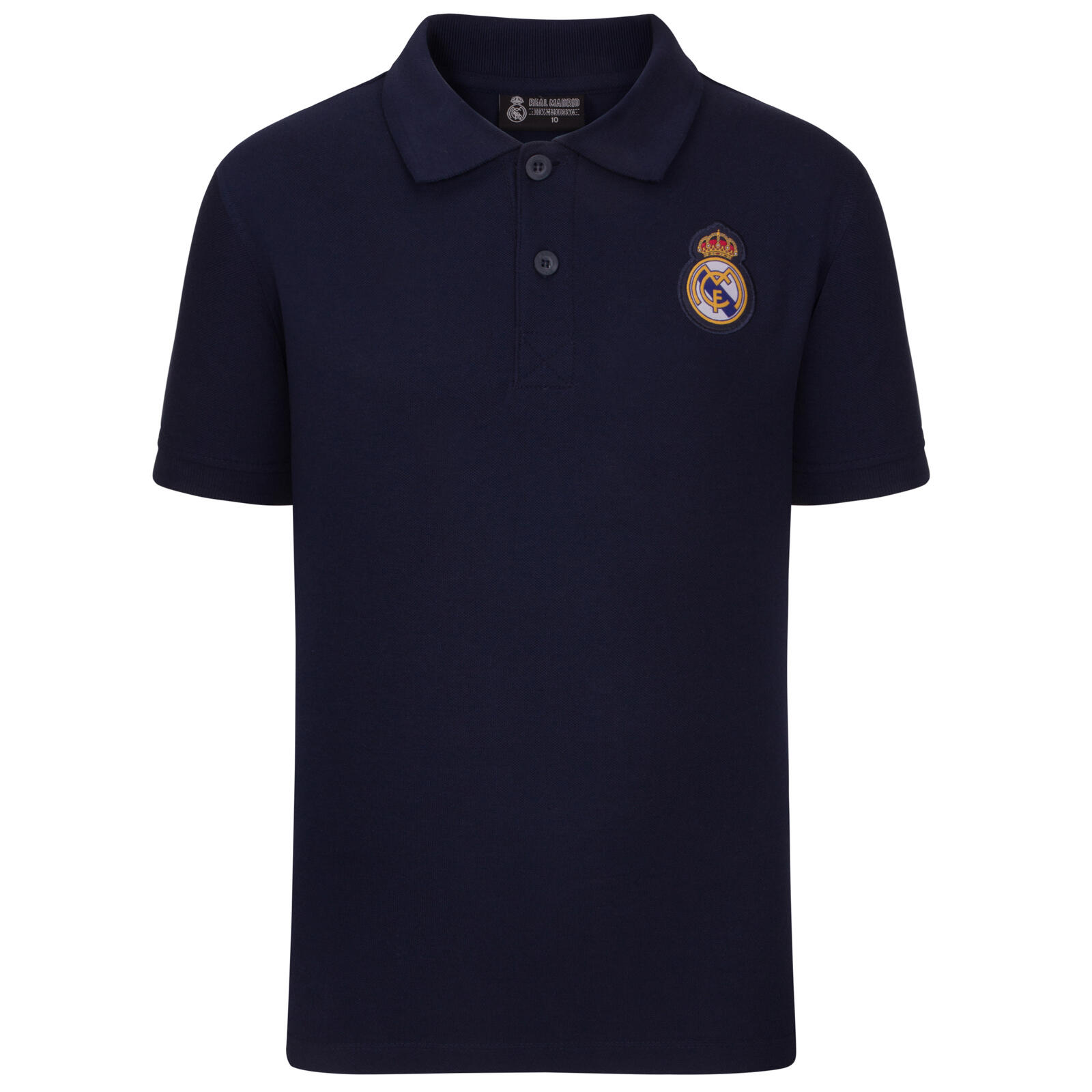 Real Madrid Boys Polo Shirt Crest Kids OFFICIAL Football Gift 1/2