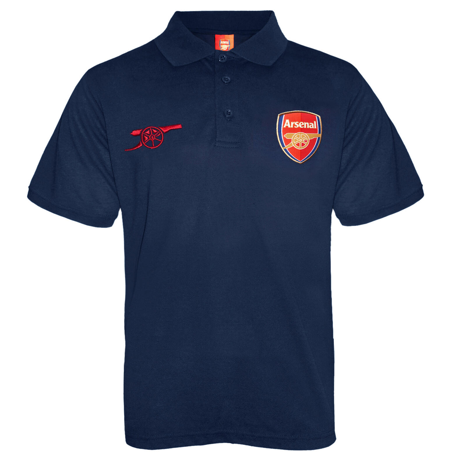 Arsenal FC Boys Polo Shirt Crest Kids OFFICIAL Football Gift 1/3