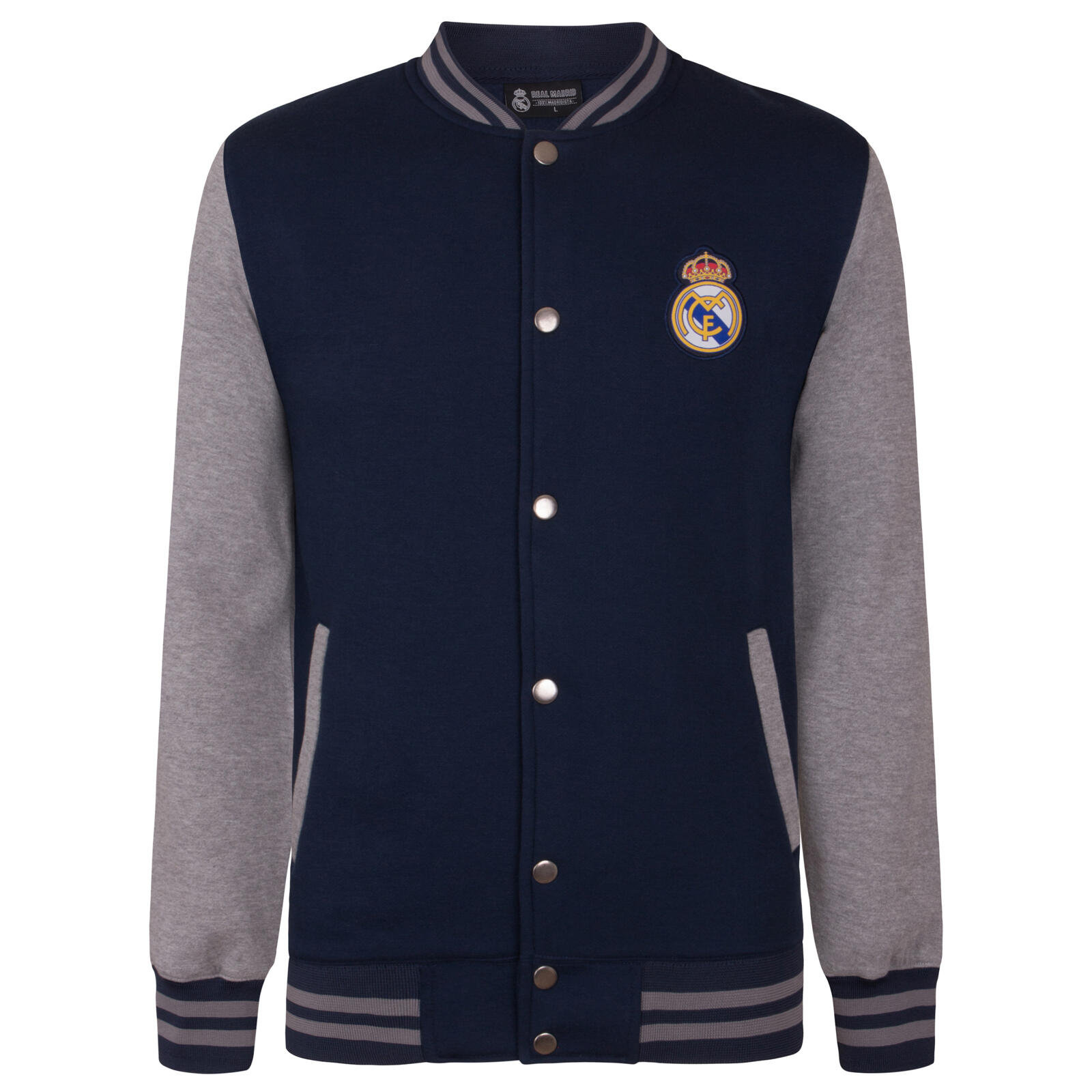 Real Madrid Boys Jacket Varsity Baseball Retro Kids OFFICIAL Football Gift 1/3