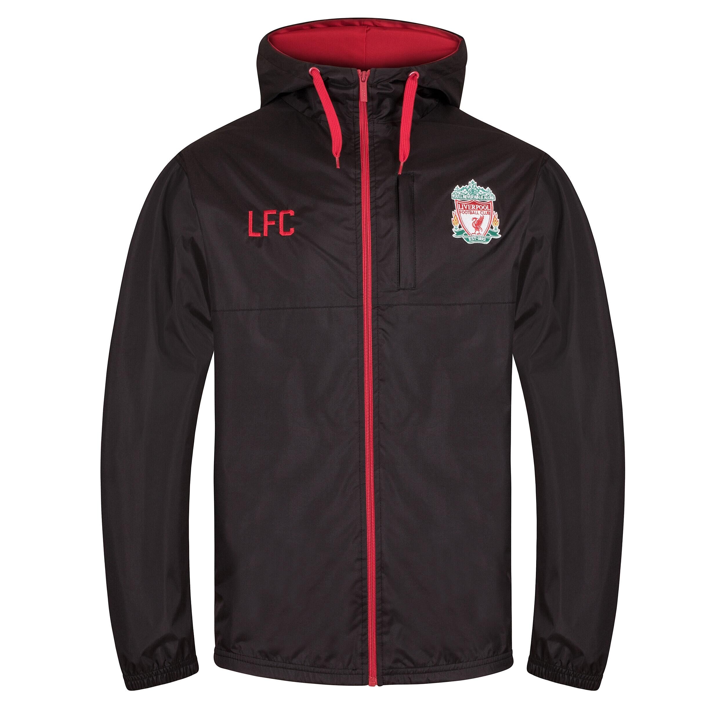 LIVERPOOL FC Liverpool FC Mens Jacket Shower Windbreaker OFFICIAL Football Gift