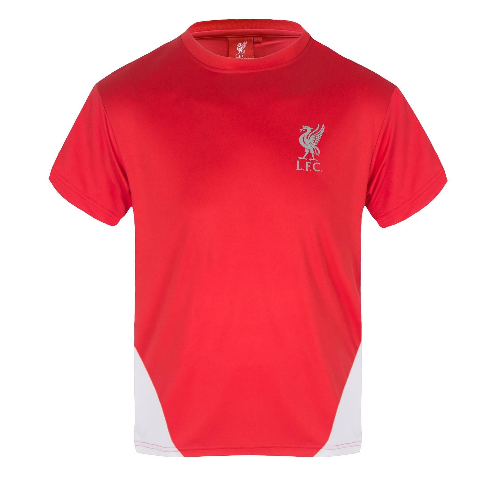 LIVERPOOL FC Liverpool FC Boys T-Shirt Poly Training Kit Kids OFFICIAL Football Gift