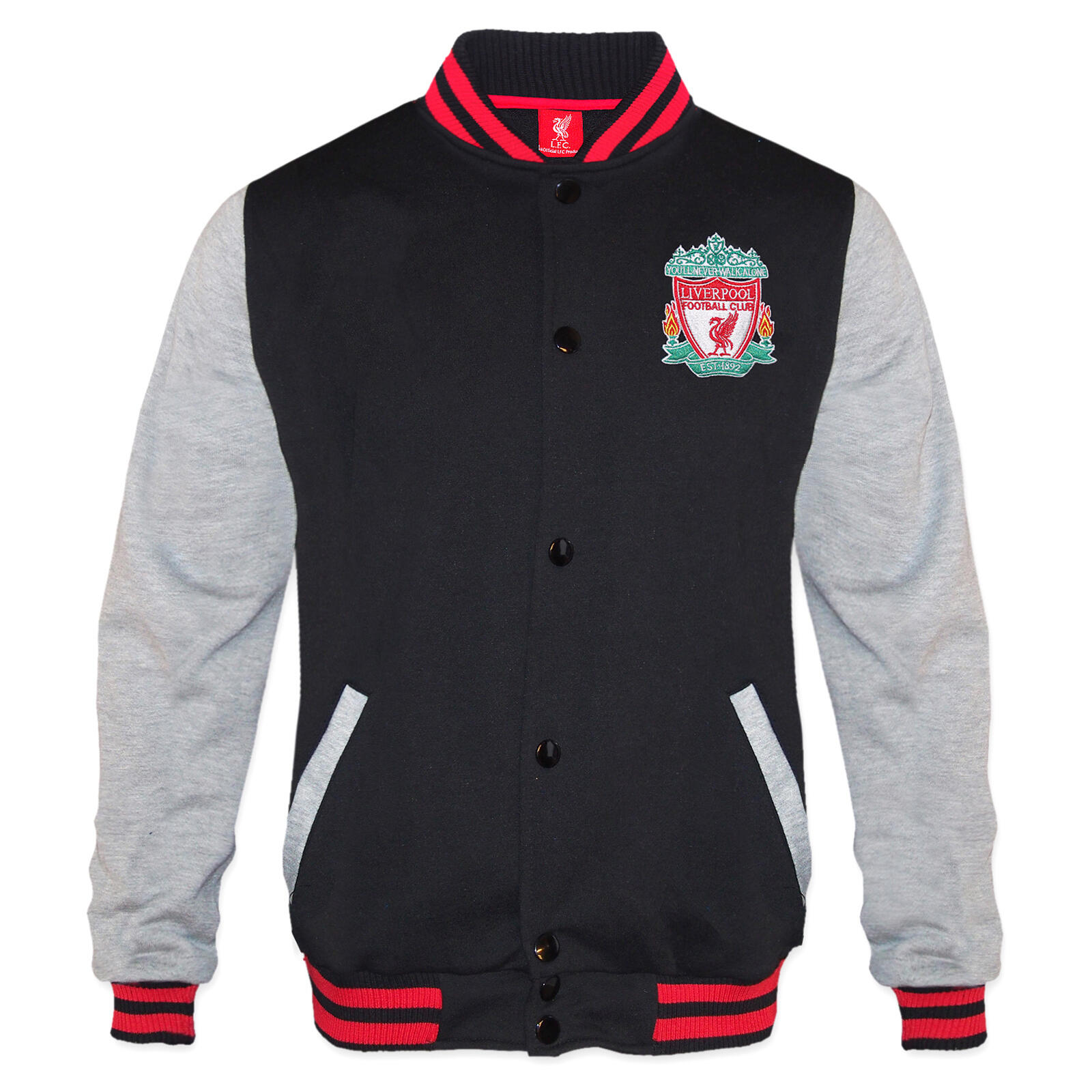 LIVERPOOL FC Liverpool FC Boys Jacket Varsity Baseball Retro Kids OFFICIAL Football Gift
