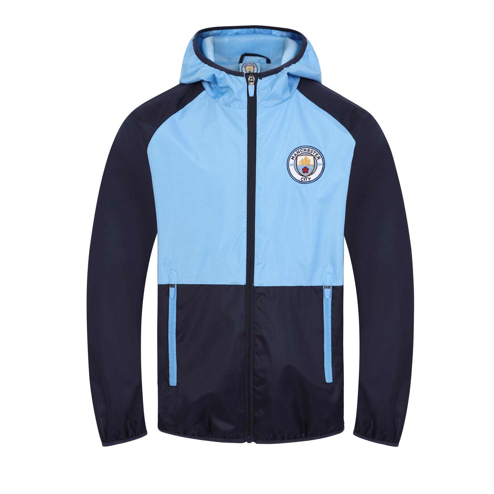 MANCHESTER CITY Manchester City Mens Jacket Shower Windbreaker OFFICIAL Football Gift