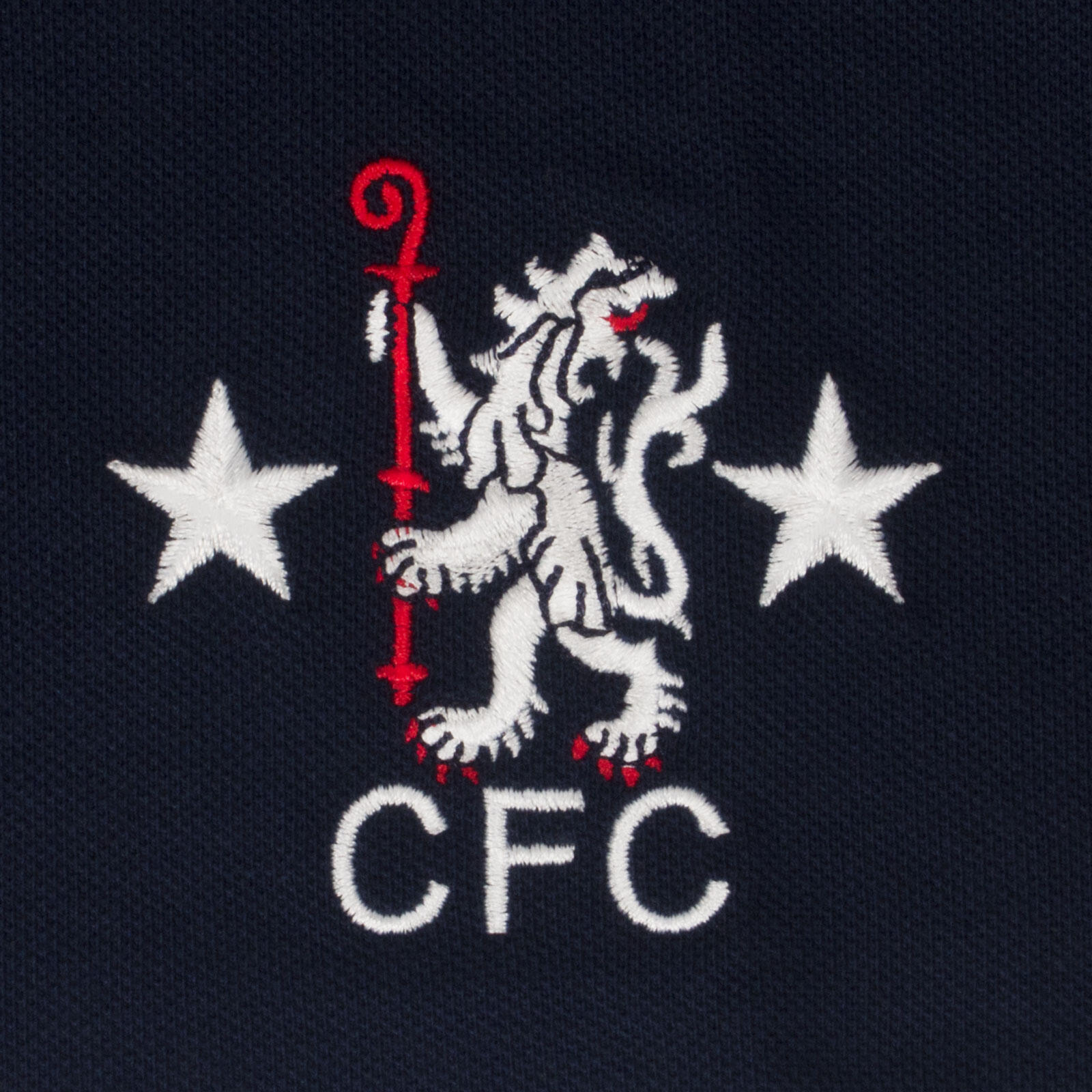 Chelsea FC Mens Polo Shirt Retro Cut & Sew Blue OFFICIAL Football Gift 2/5