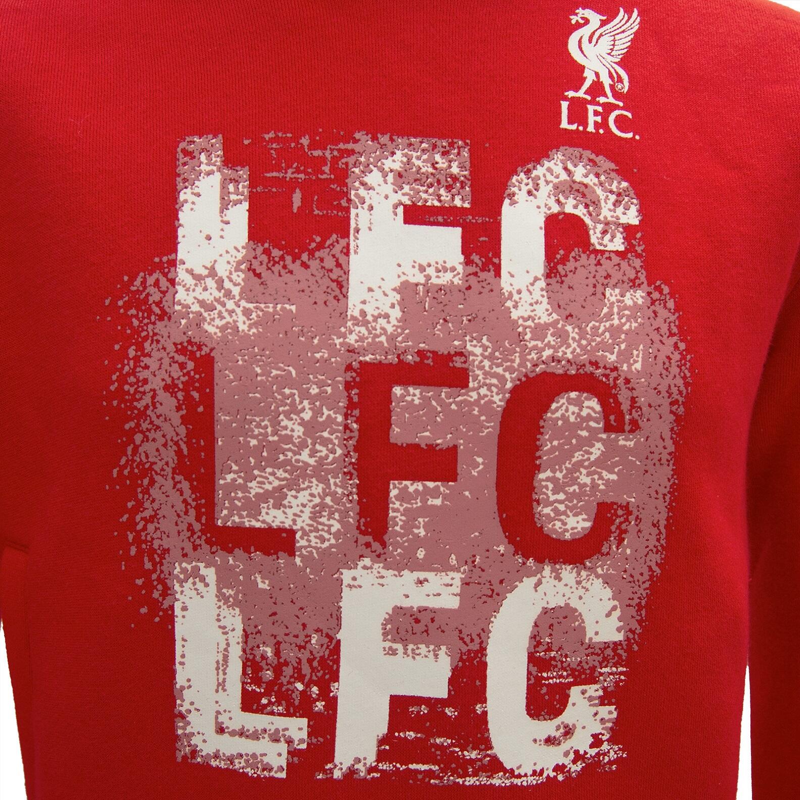 Liverpool FC Boys Hoody Fleece LFC Graphic OFFICIAL Football Gift 2/4
