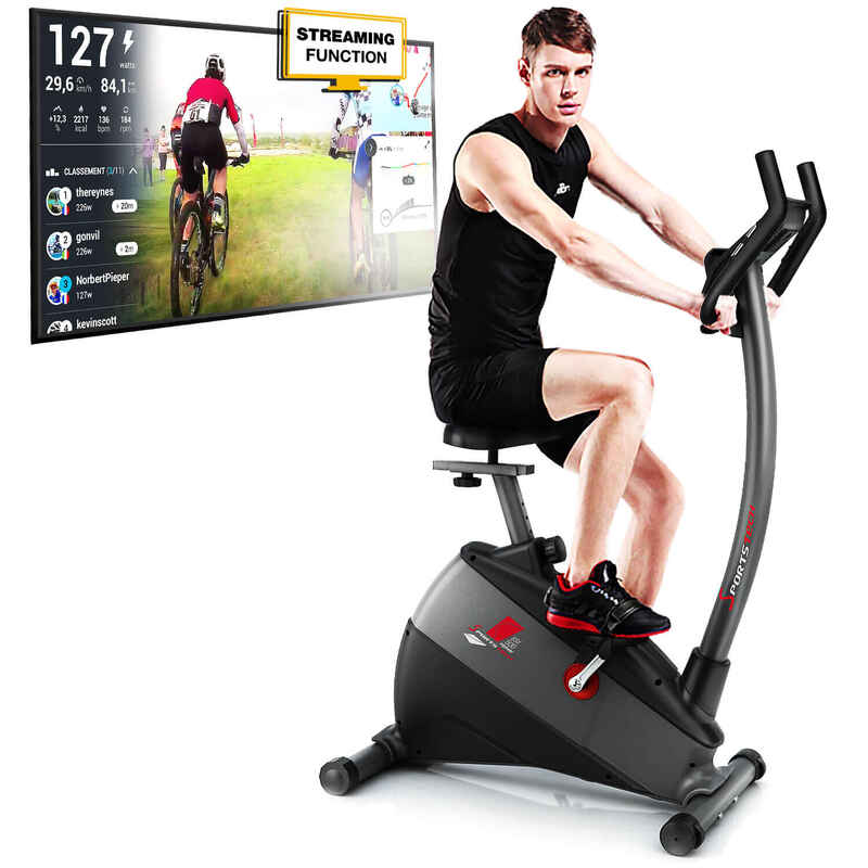 Ergometer ESX500 mit Smartphone App Steuerung und flüsterleisem Riemenantrieb