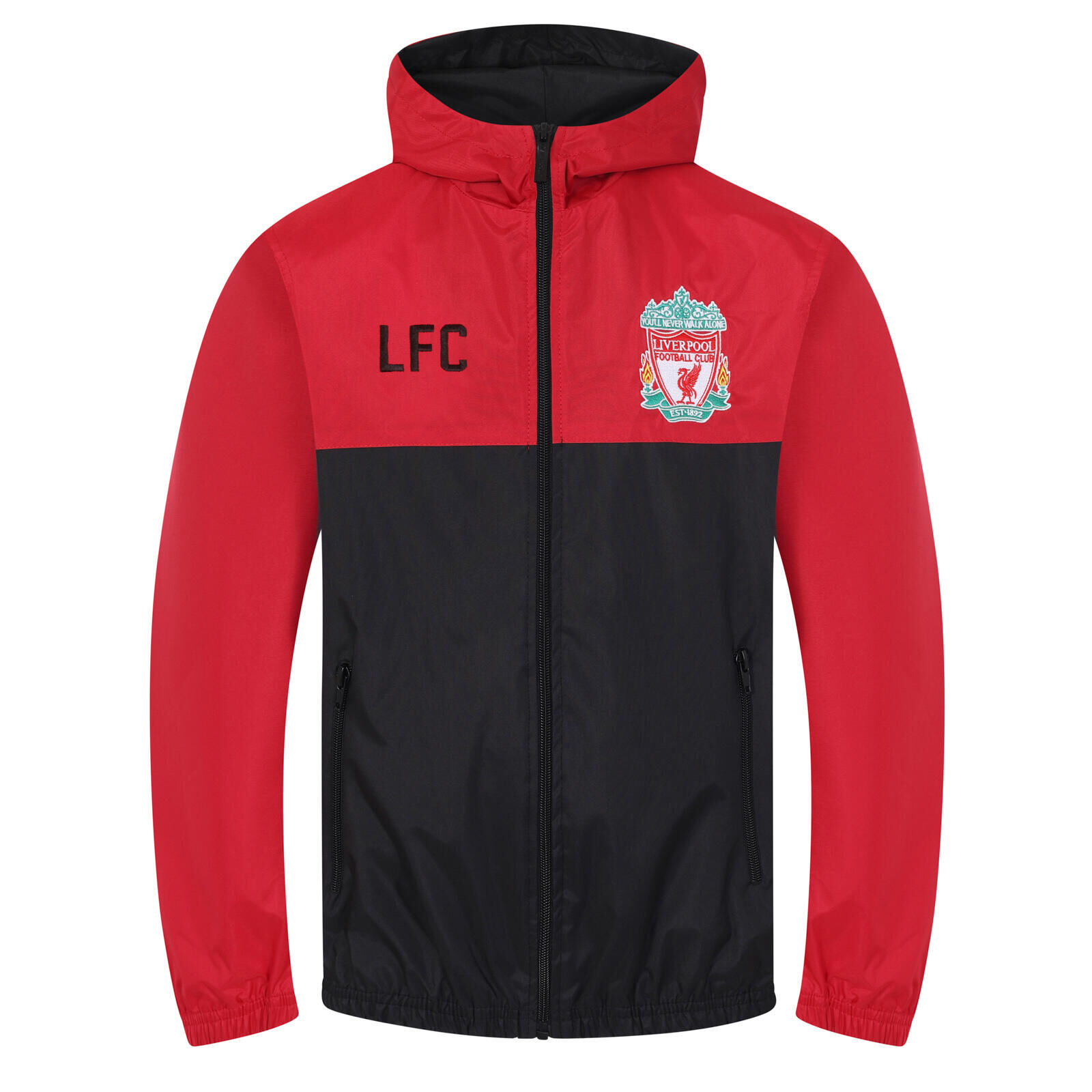 LIVERPOOL FC Liverpool FC Boys Jacket Shower Windbreaker Kids OFFICIAL Football Gift