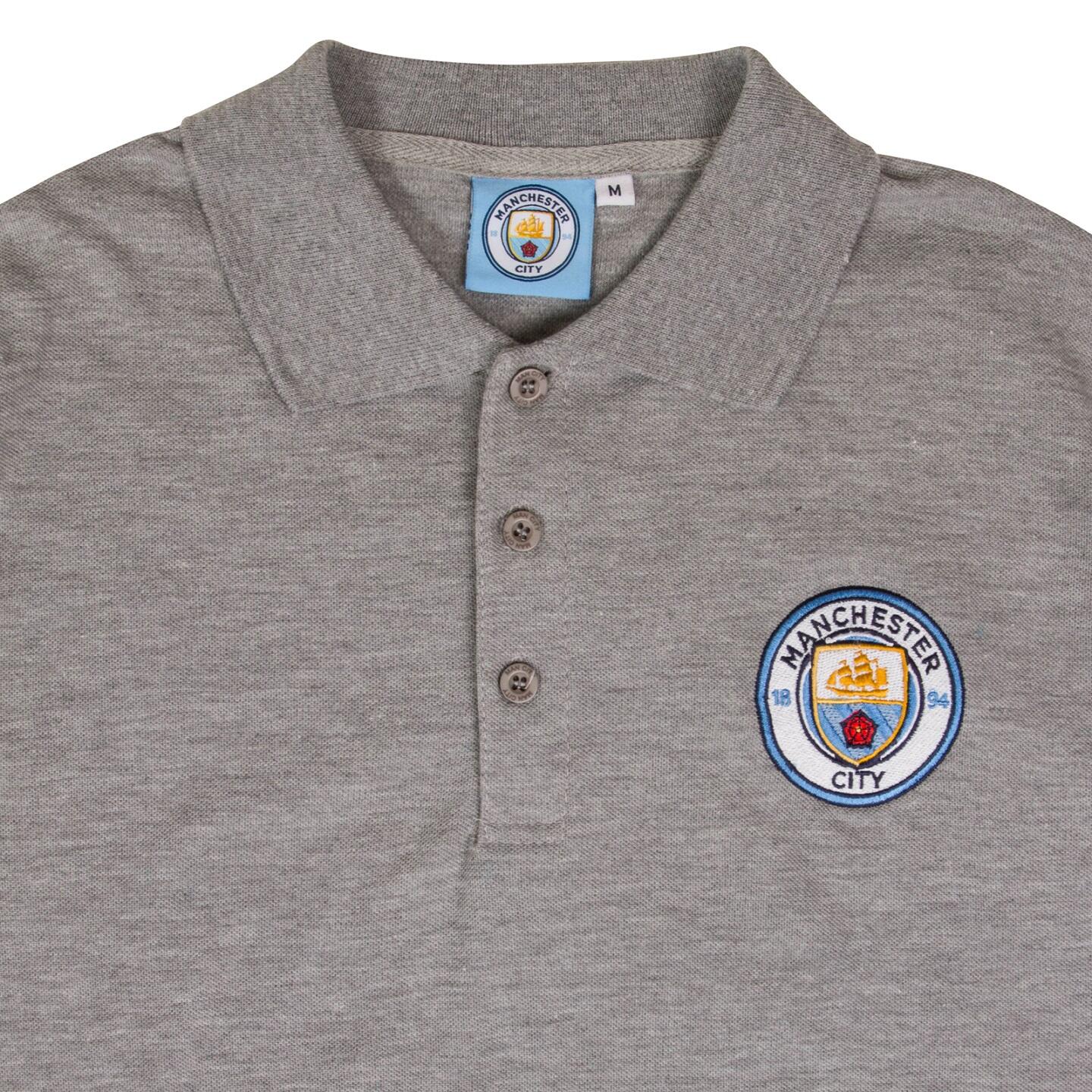 Manchester City Mens Polo Shirt Crest OFFICIAL Football Gift 3/3