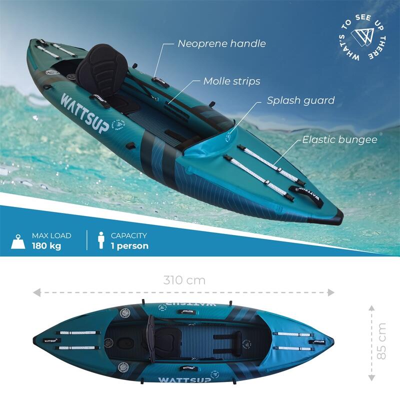 Kayak gonfiabile COD 1P - 310cm/10'2" x 85cm/33' - DropStitch MAX 180 kg