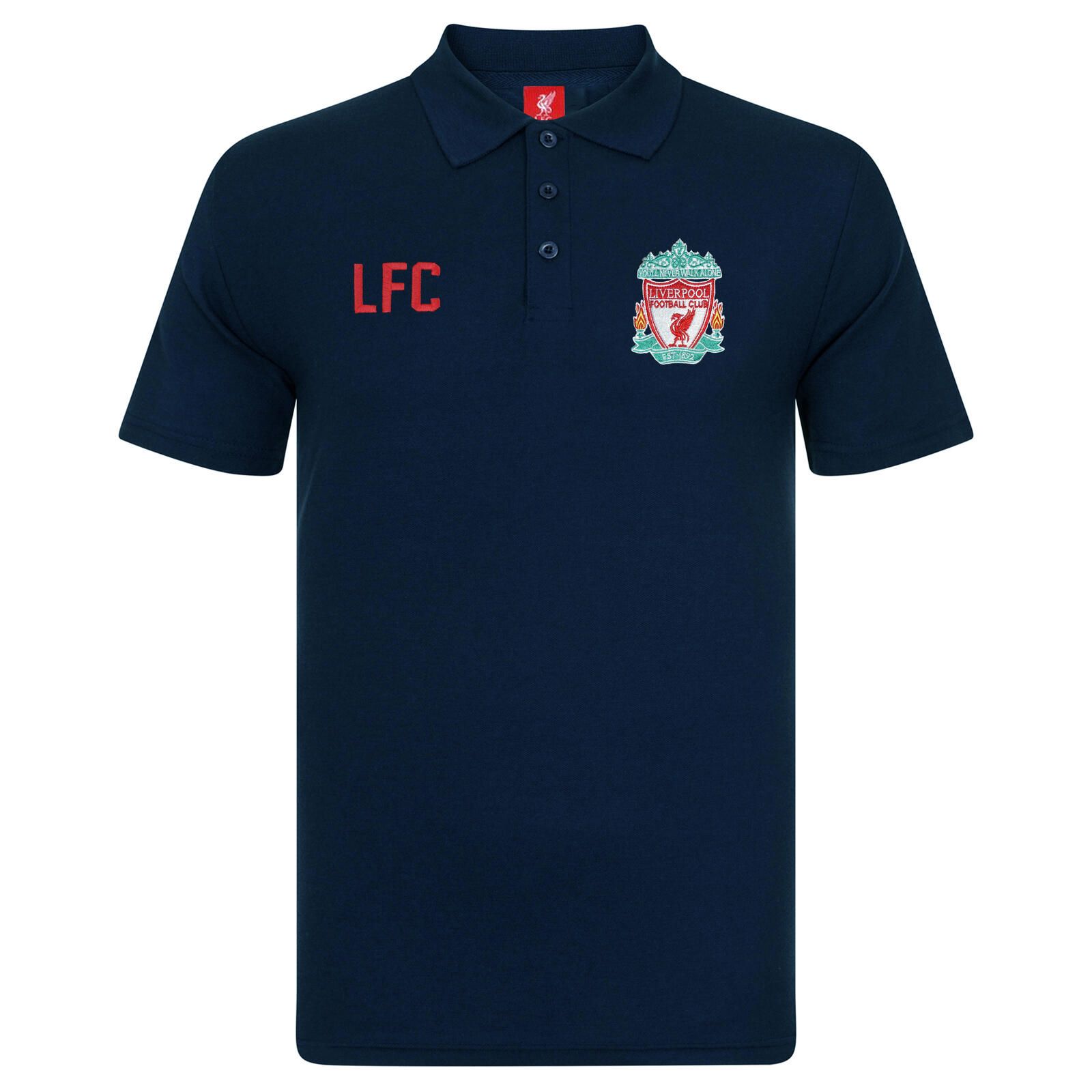 LIVERPOOL FC Liverpool FC Mens Polo Shirt Crest OFFICIAL Football Gift