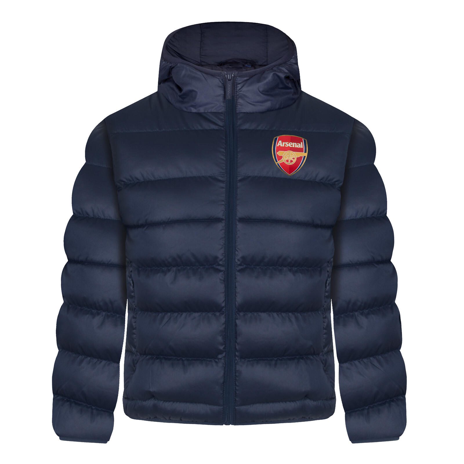 ARSENAL Arsenal FC Boys Jacket Hooded Winter Quilted Kids OFFICIAL Football Gift