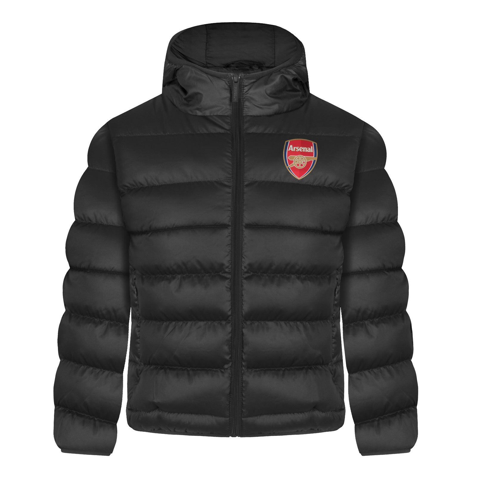 ARSENAL Arsenal FC Boys Jacket Hooded Winter Quilted Kids OFFICIAL Football Gift