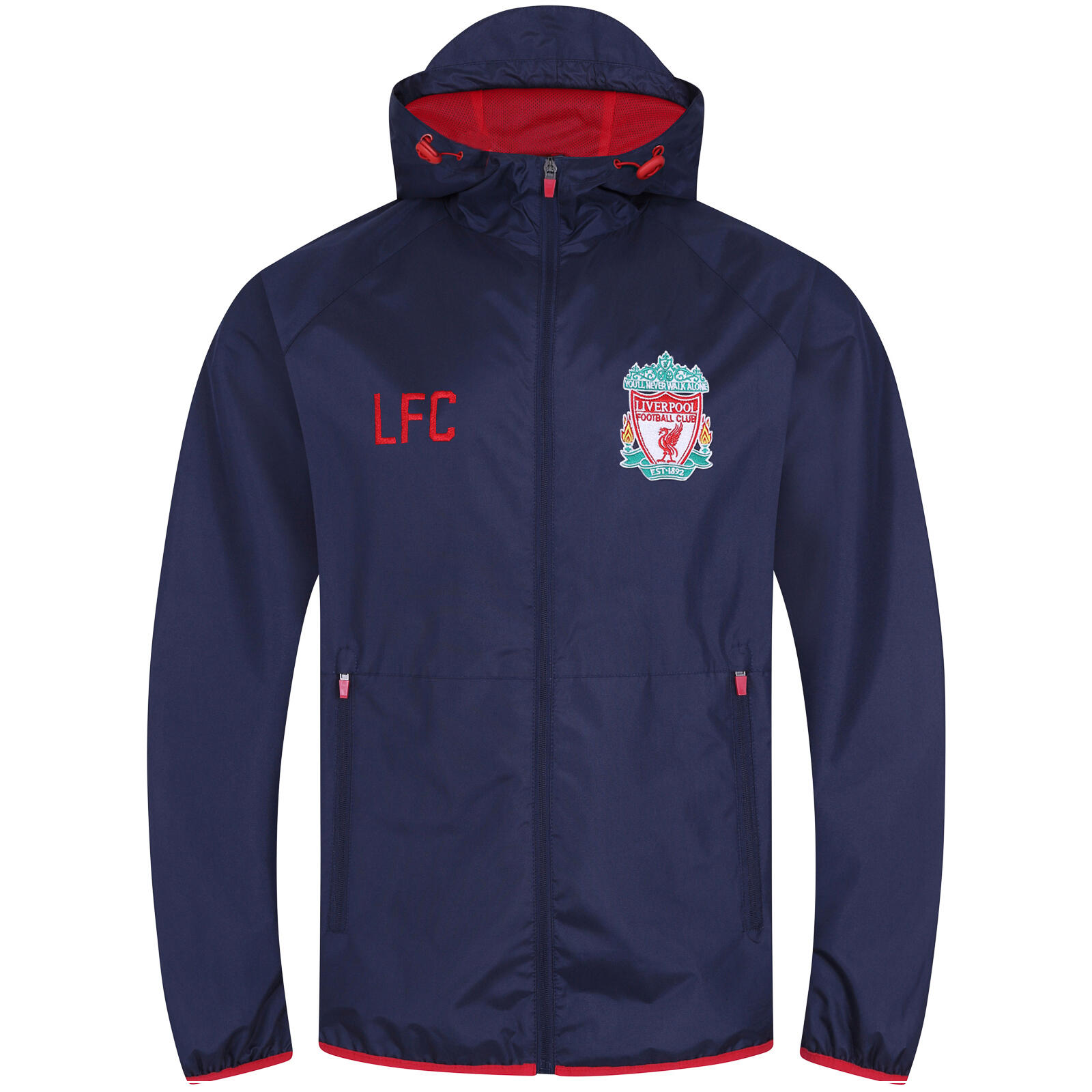 LIVERPOOL FC Liverpool FC Mens Jacket Shower Windbreaker OFFICIAL Football Gift