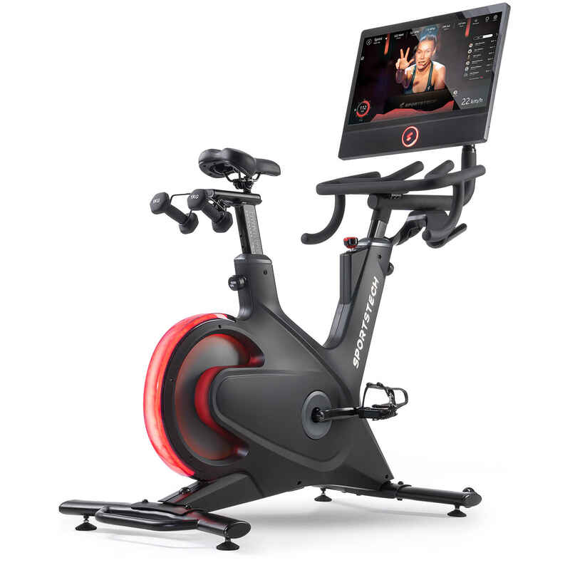 sBike Premium Indoor Bike Heimtrainer 21.5" Touch Display APP mit Live Workouts