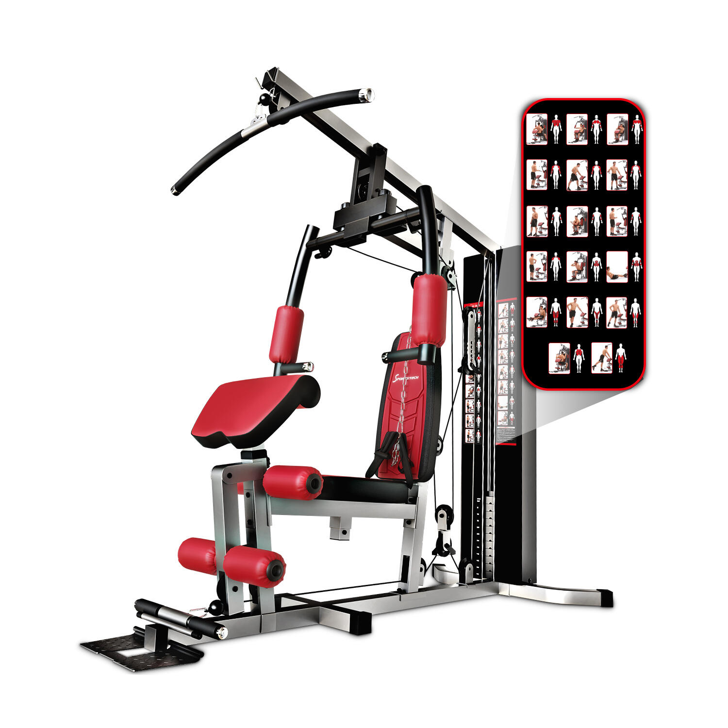 SPORTSTECH Sportstech HGX100 Krachtstation | Multifunctioneel Homefitness