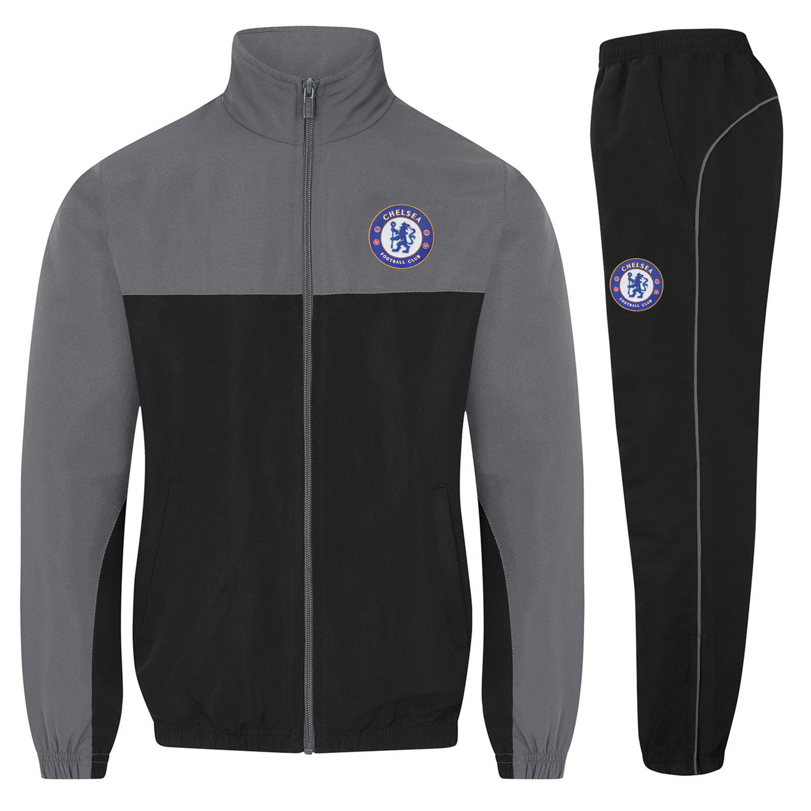 CHELSEA Chelsea FC Boys Tracksuit Jacket & Pants Set Kids OFFICIAL Football Gift