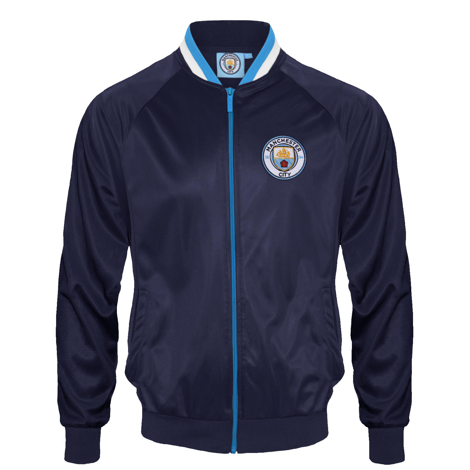 Manchester City Mens Jacket Track Top Retro OFFICIAL Football Gift 1/4