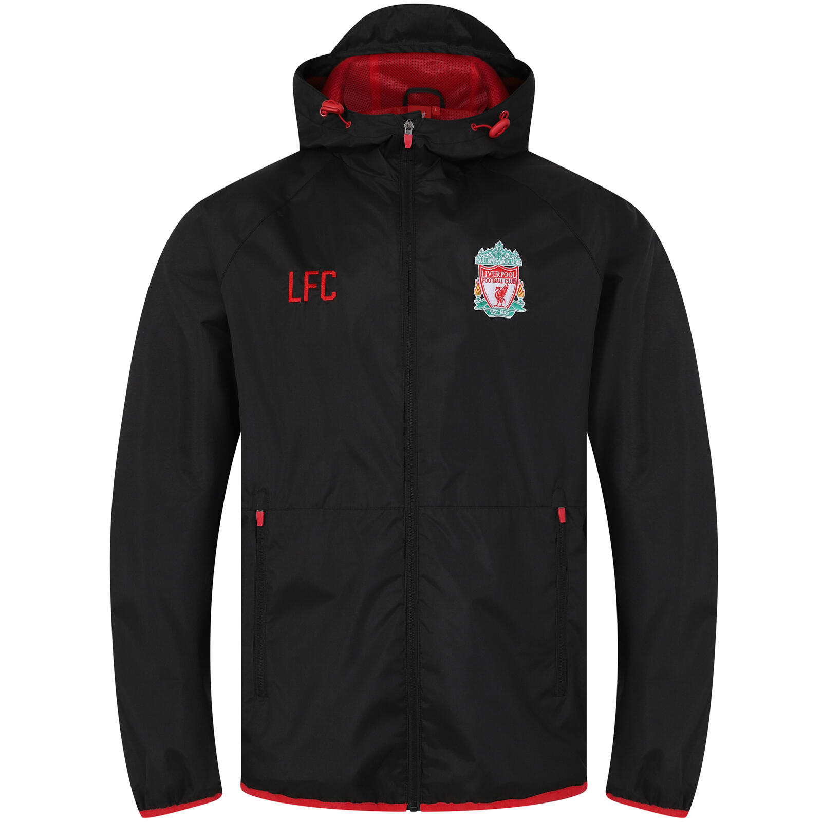 LIVERPOOL FC Liverpool FC Mens Jacket Shower Windbreaker OFFICIAL Football Gift